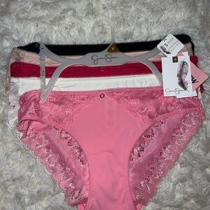 Jessica Simpson Women's Lace Trim Panties - Pink, Red, Black, White, Cream